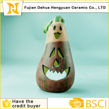 Ceramic Eggplant Candle Holder Arts for Halloween Decoration